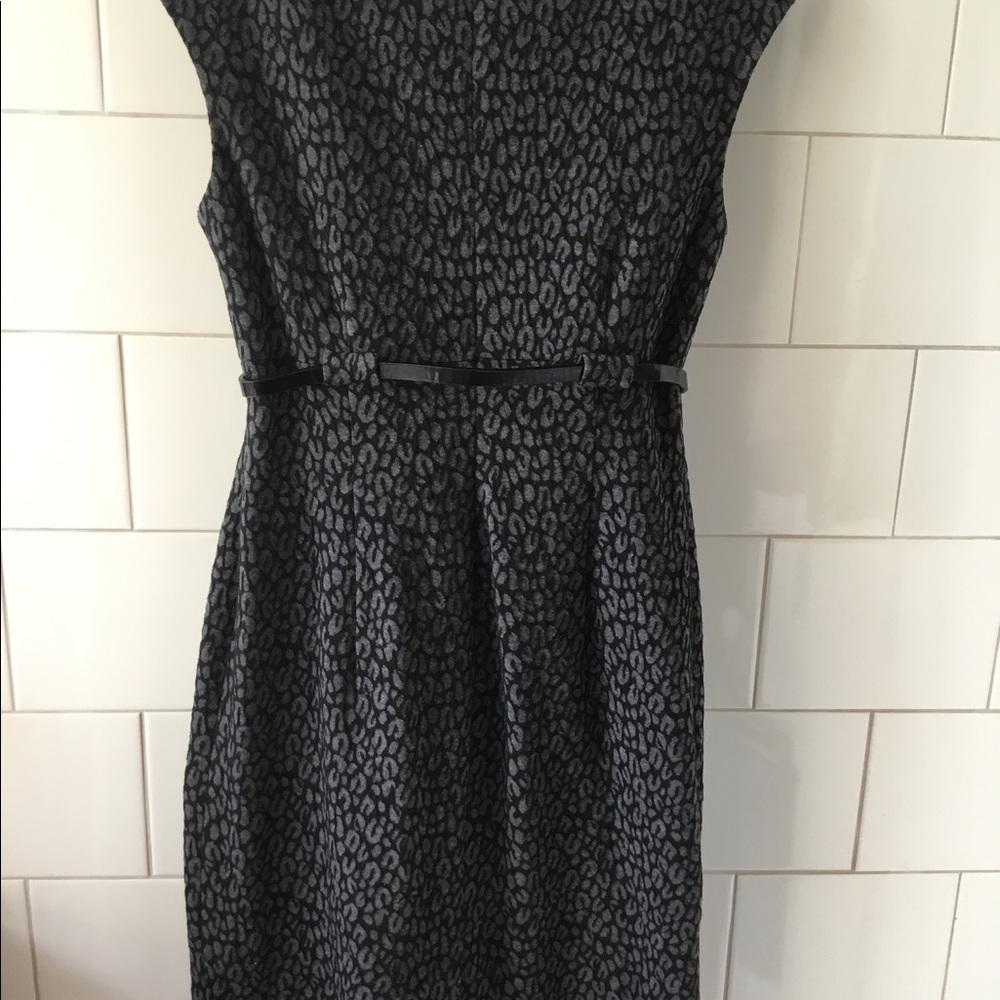 Calvin Klein Sleeveless Belted Leopard Dress 4 - Picture 2 of 4